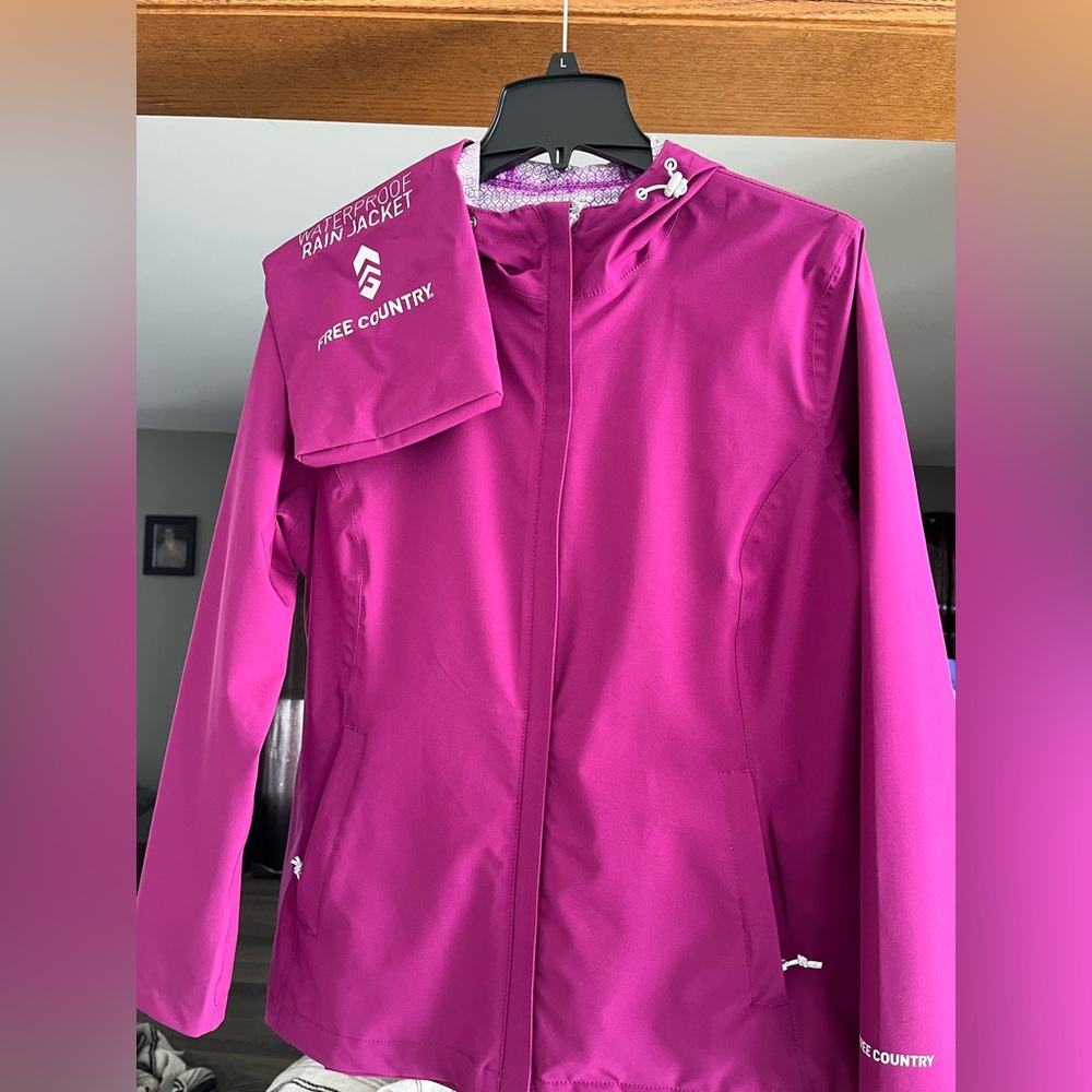 Free Country Women's Fuchsia Rain Jacket